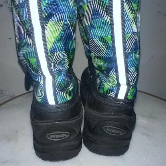 Boys Northside Thinsulate Isolant s.6 Multicolor Reflective Winter Snow Boots - Picture 3 of 5